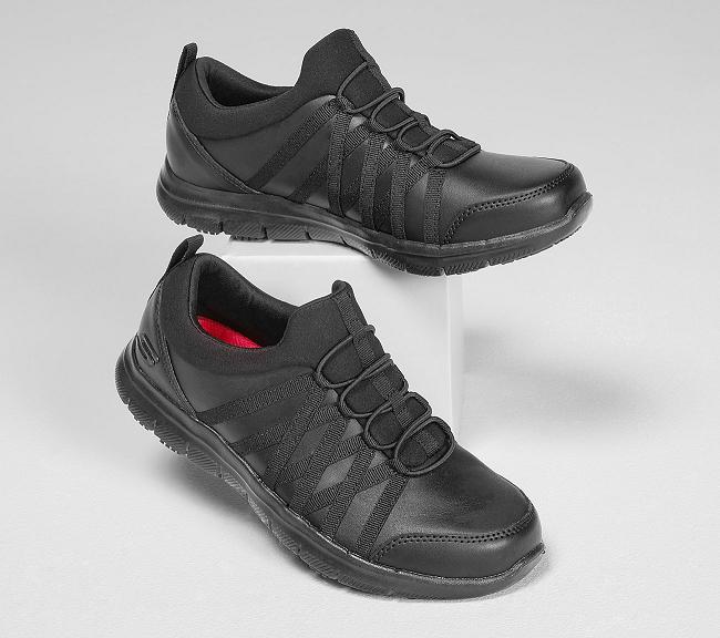 Zapatos de Trabajo Skechers Mujer - Ghenter Negro AYXWF8719